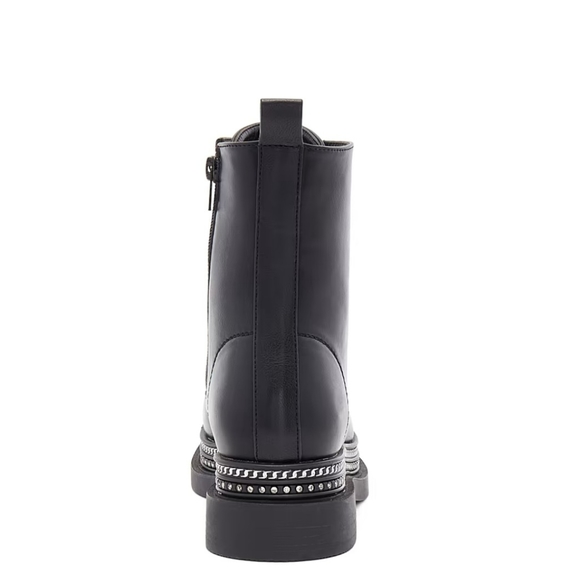 Boot Black Lace-Up zip Ankle High Combat size 7 NEW - Picture 4 of 9